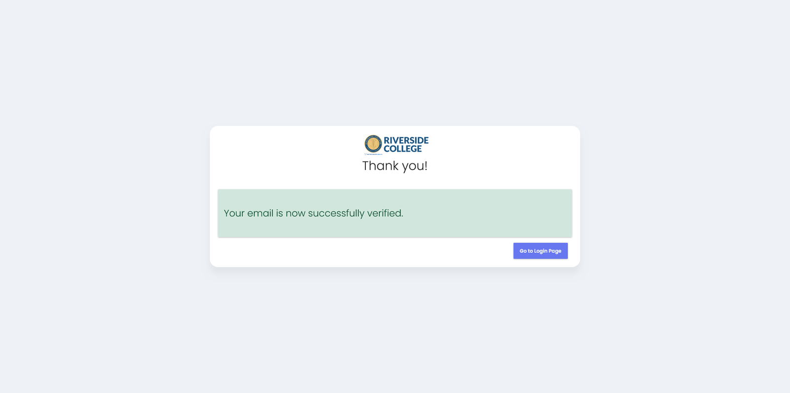 Step 4 — account verified